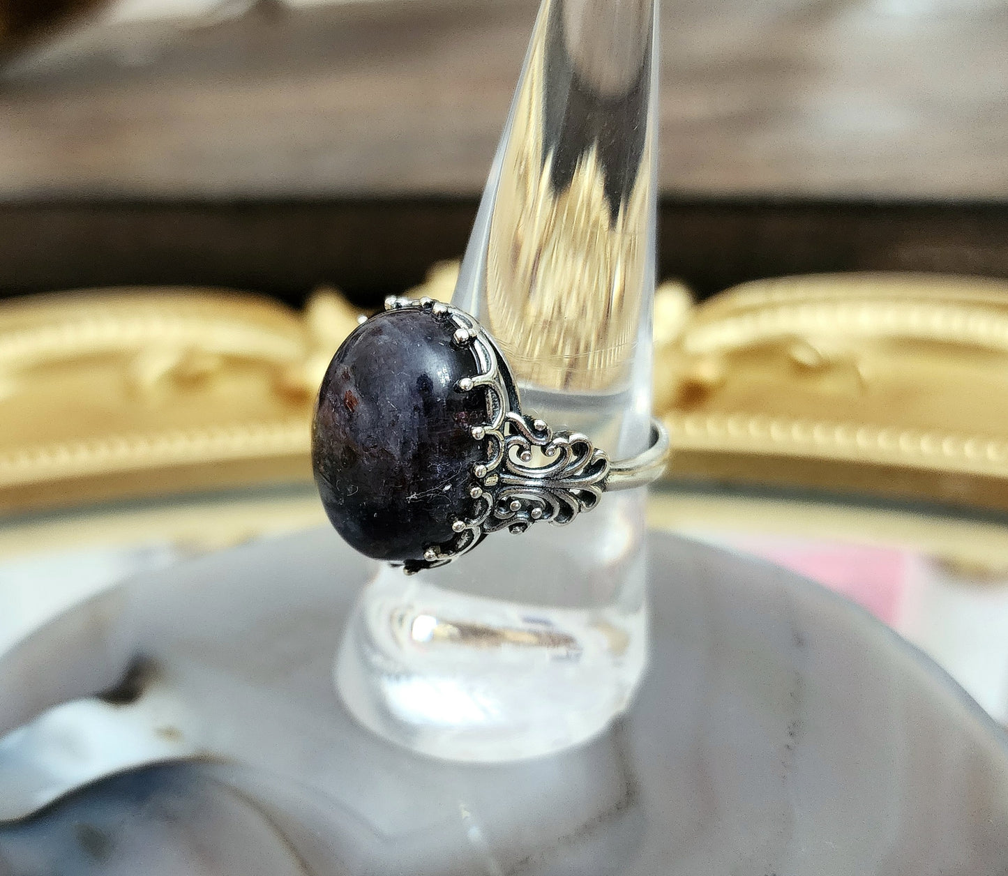 Sunstone and Iolite Ring A