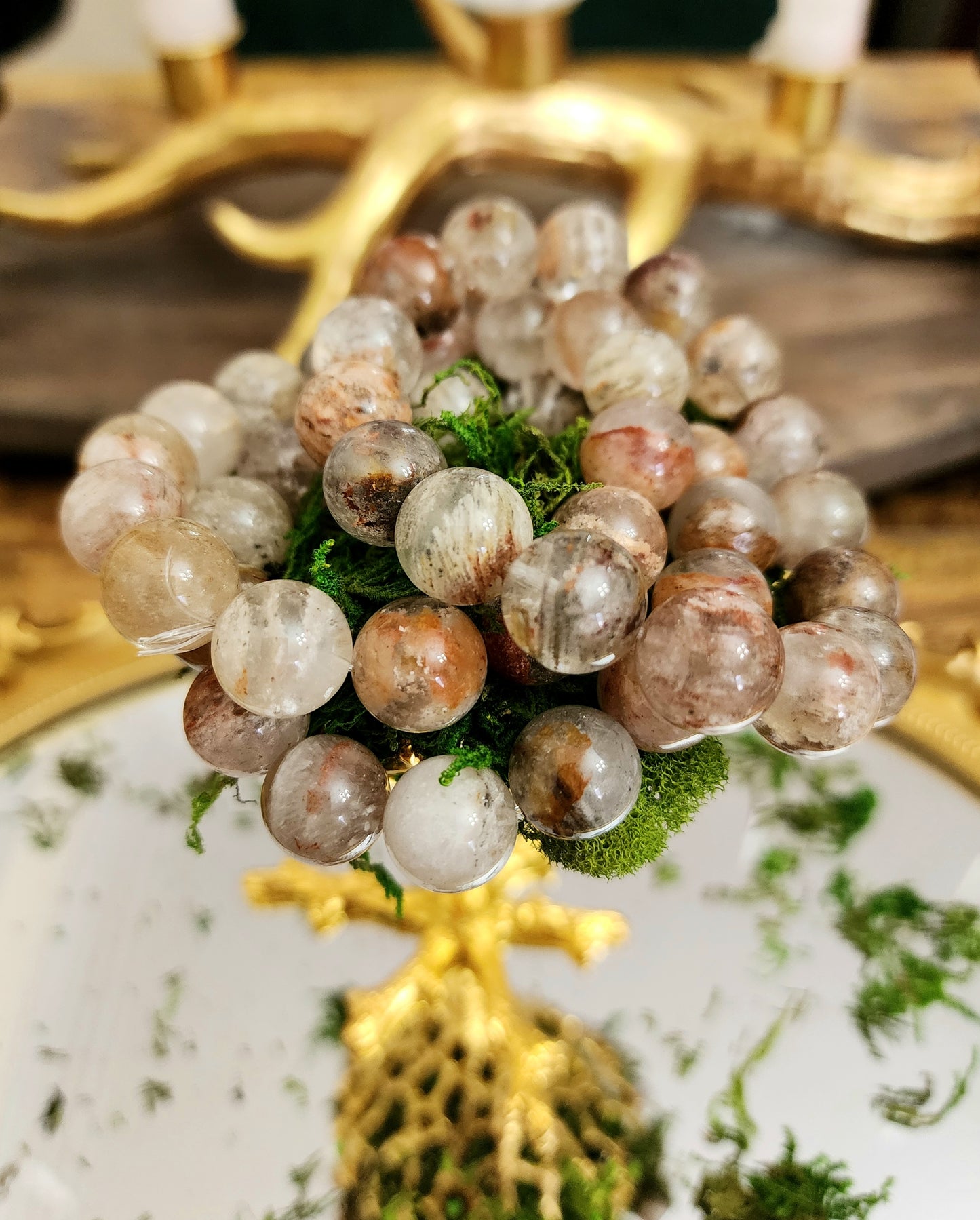 13mm Garden Quartz Stretch Bracelet