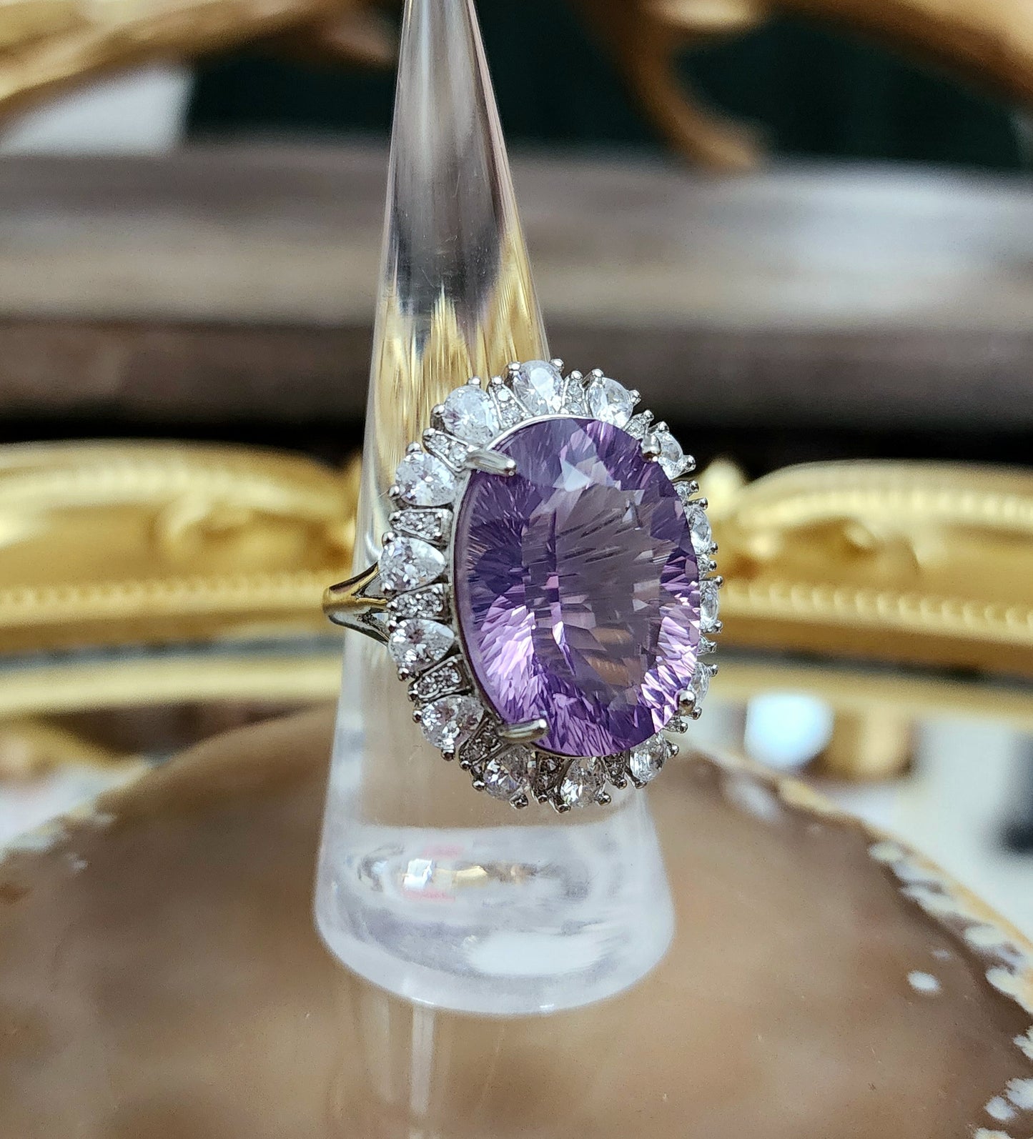 Lavender Moon Quartz Cocktail Ring A