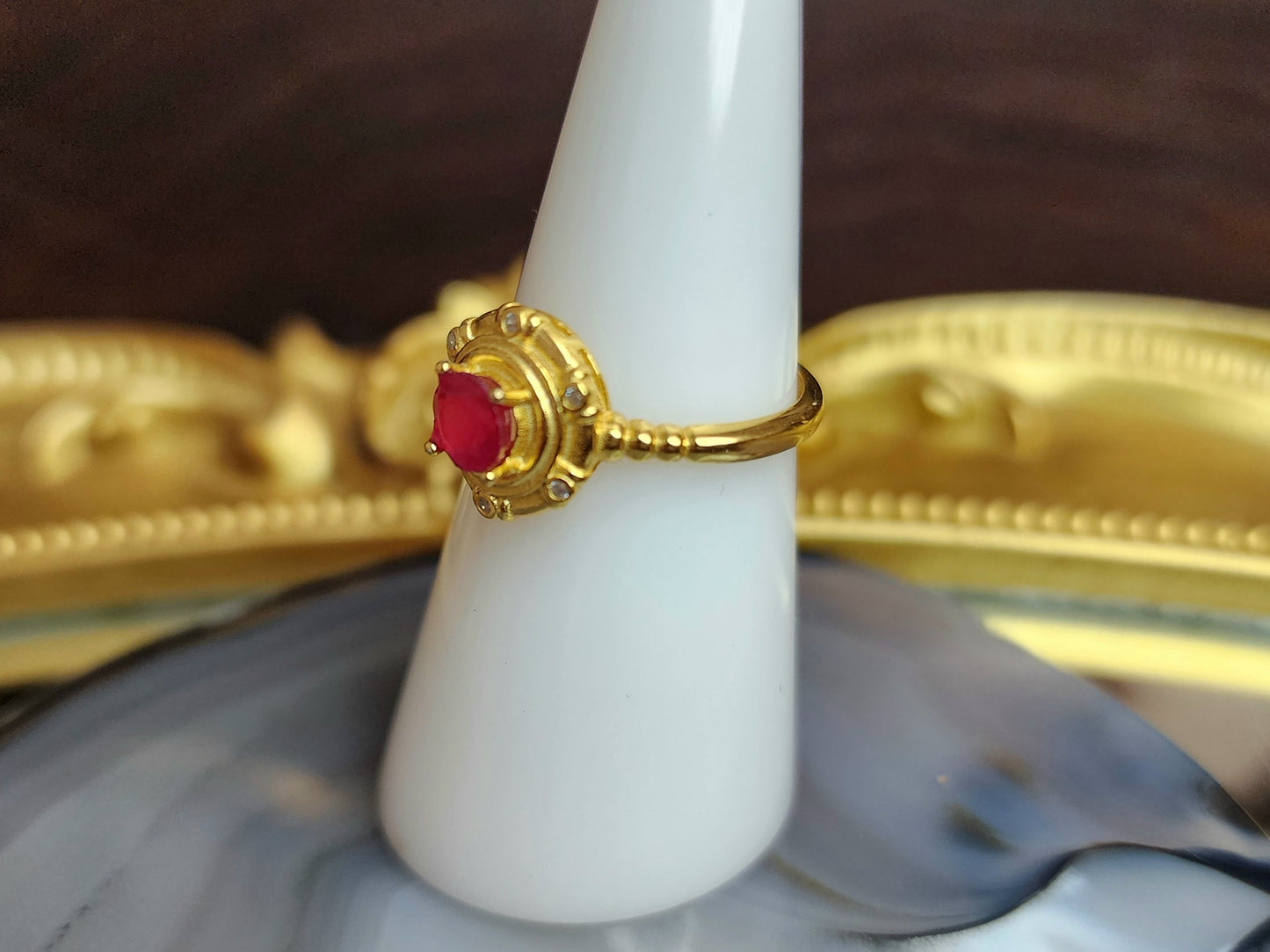 Golden Ruby Ring