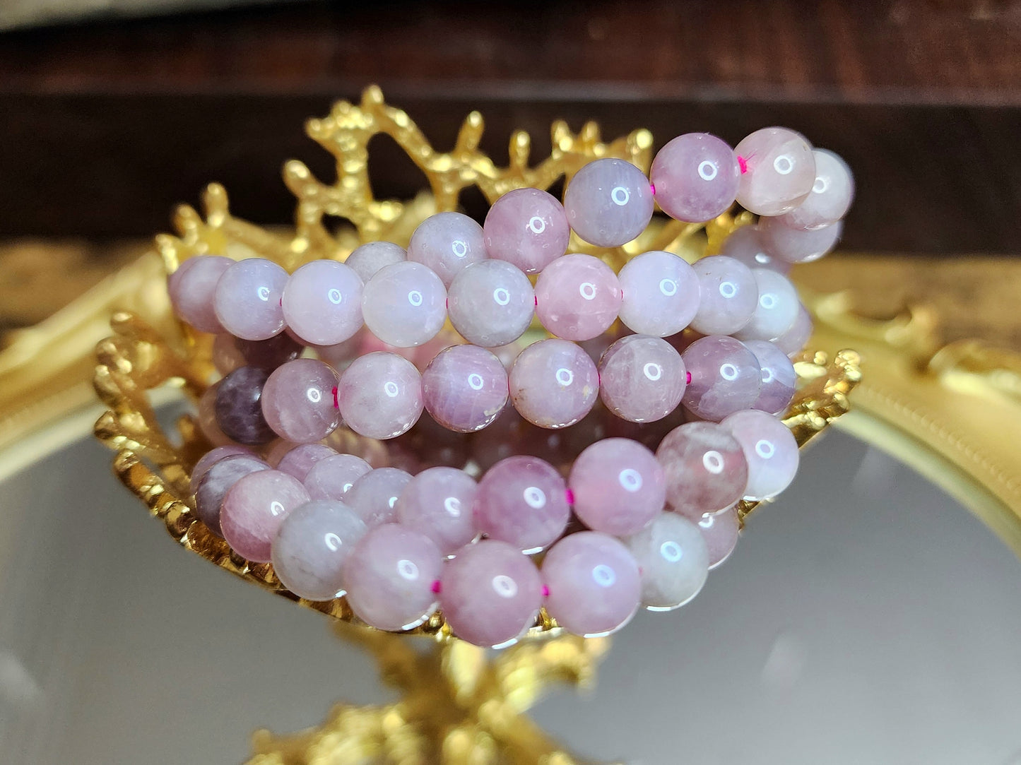 8mm Lavender Rose Quartz Stretch Bracelet