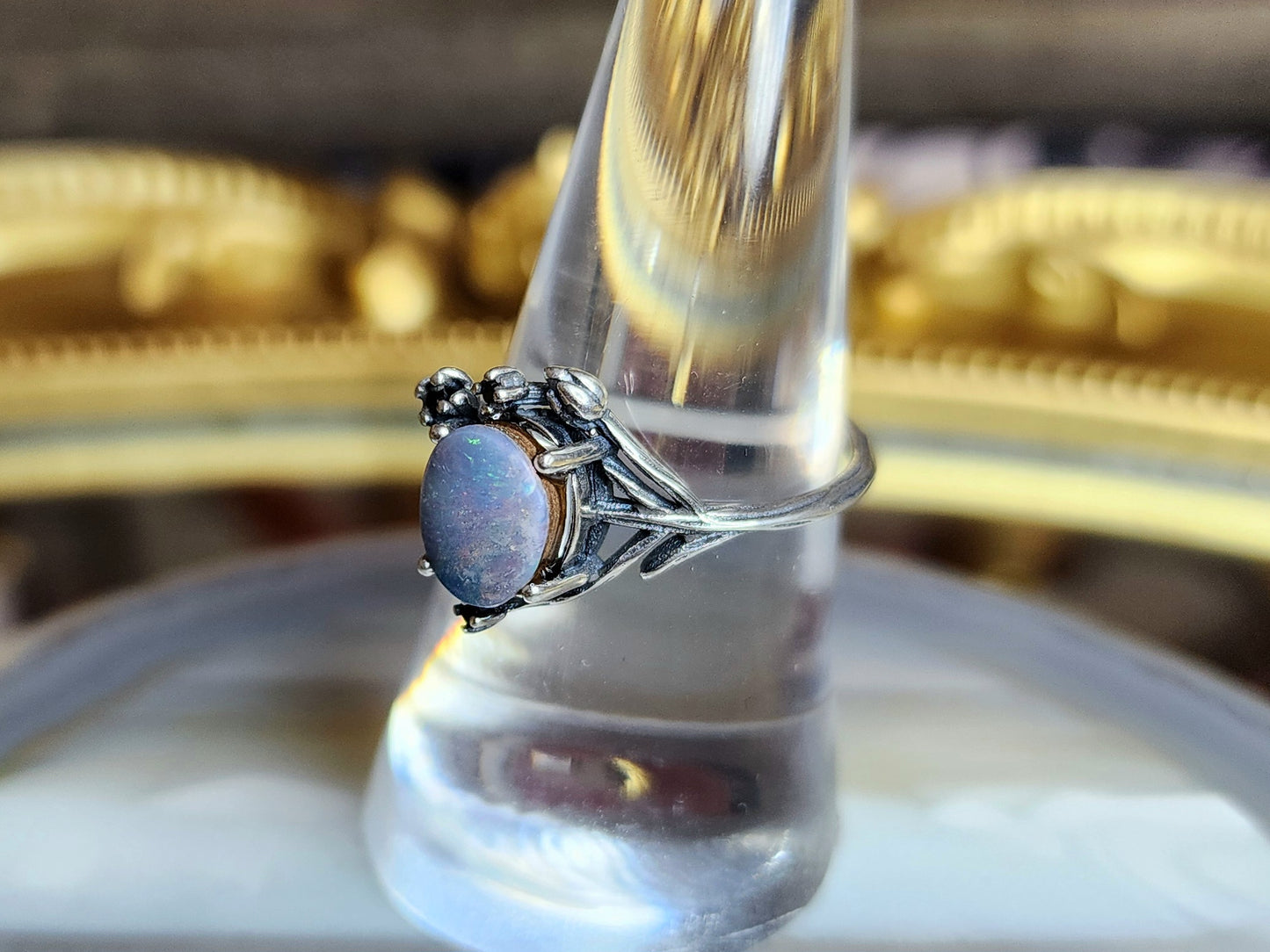 Australian Boulder Opal Ring B