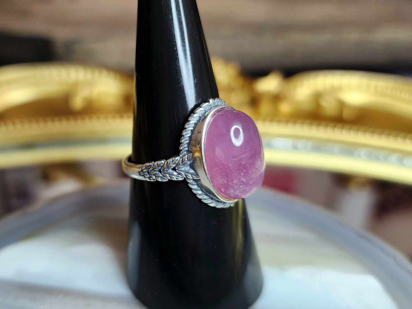 Lavender Rose Quartz Ring B