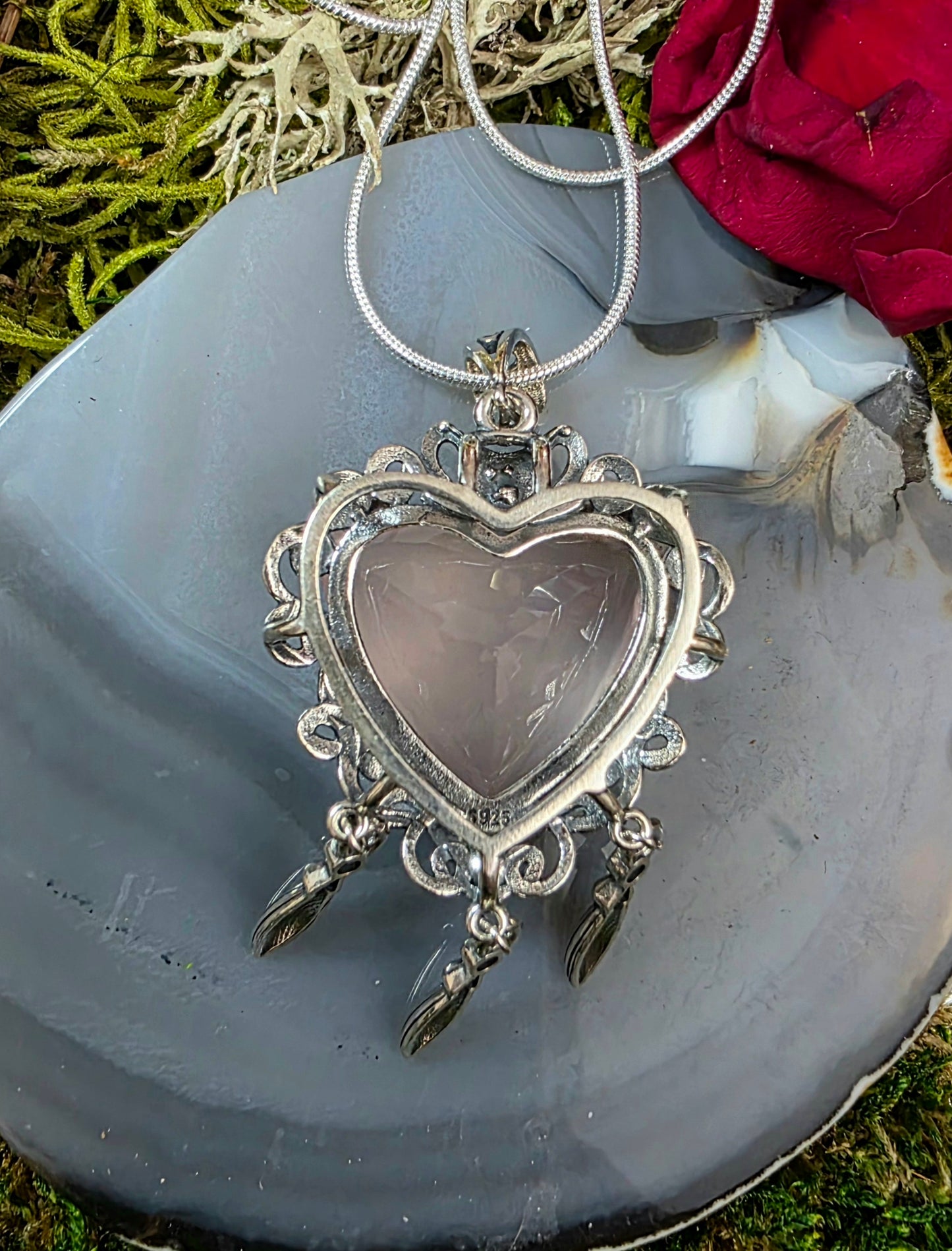 Faceted Rose Quartz Pendant