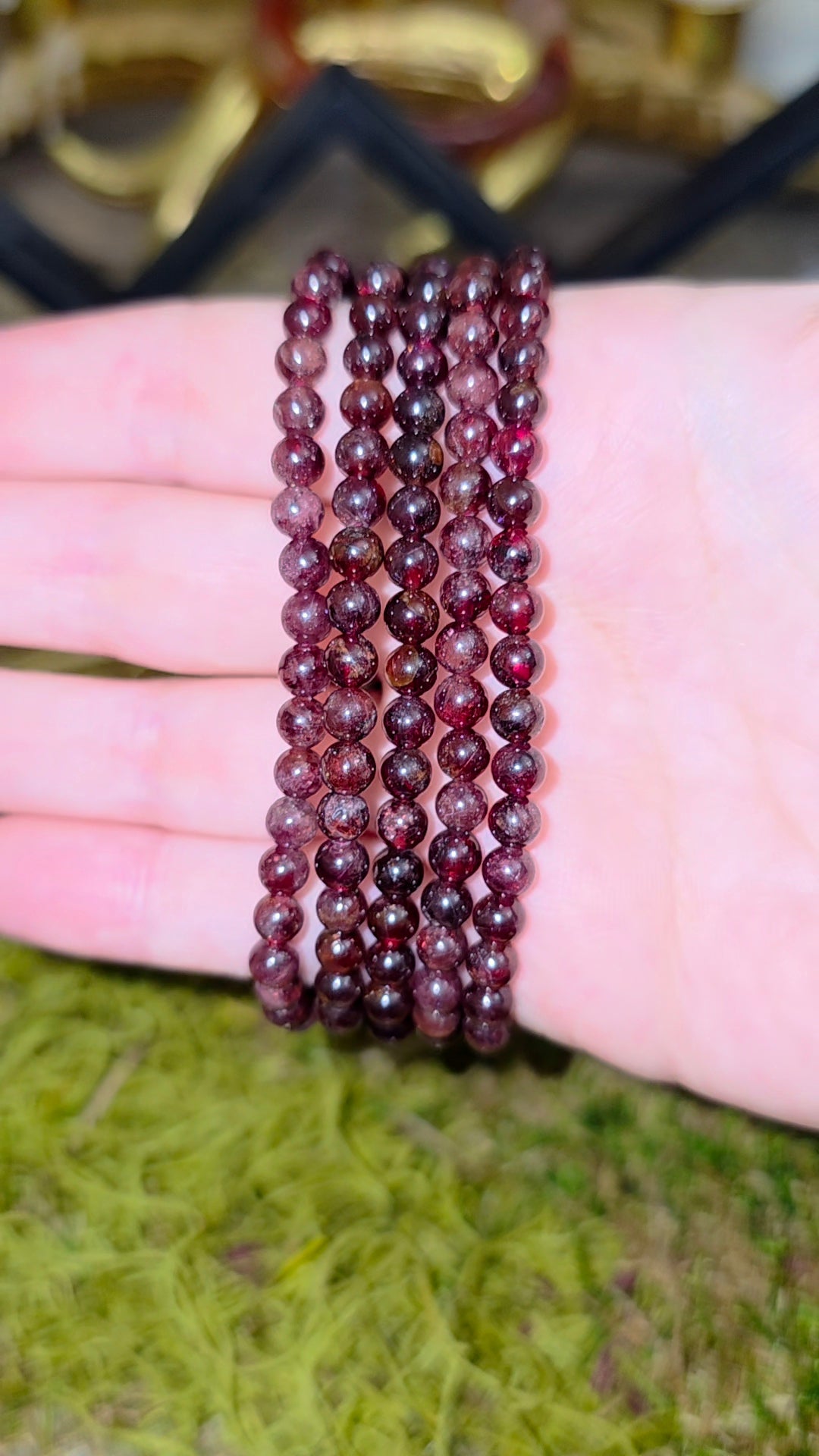 4mm Garnet Stretch Bracelet