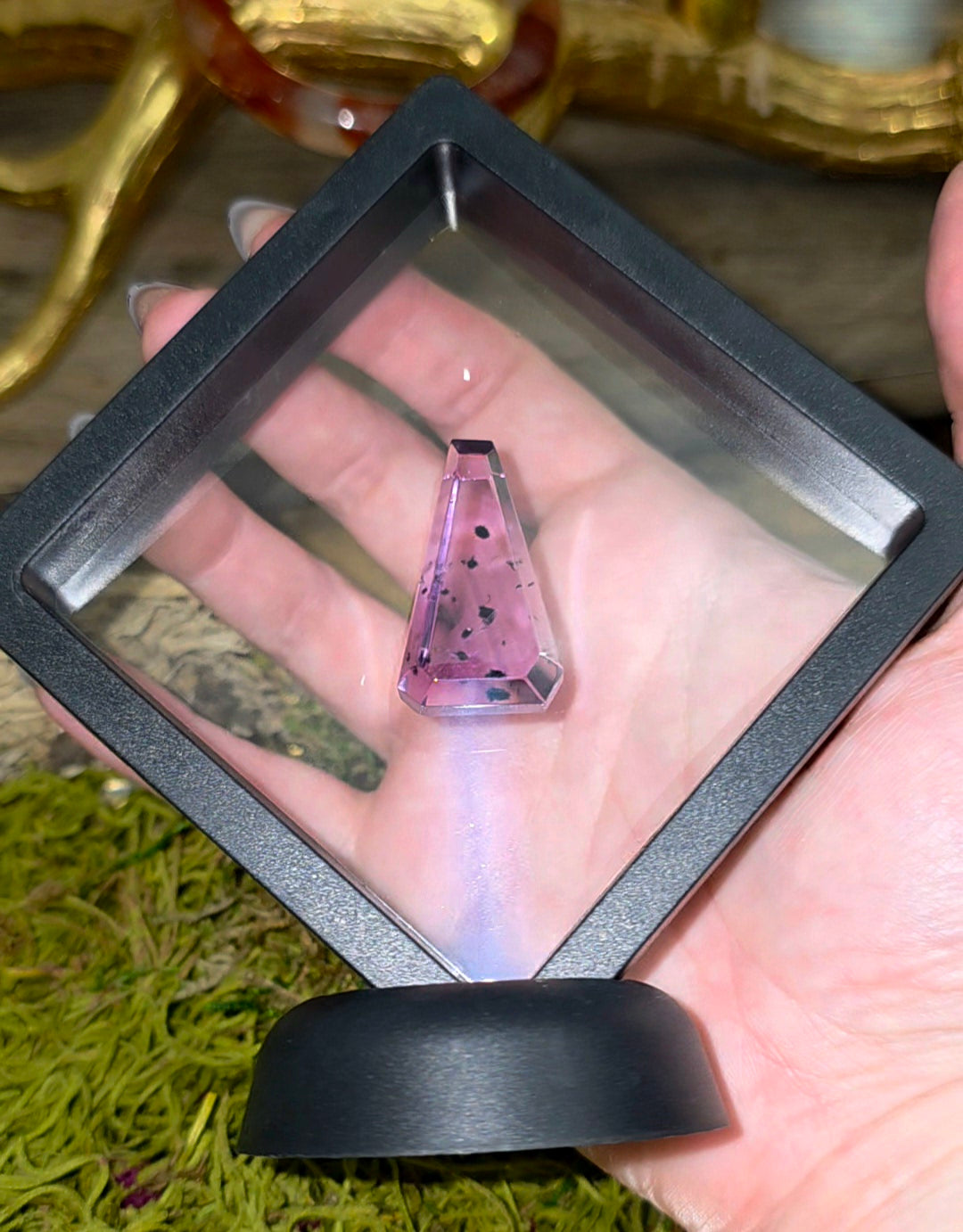Hollandite in Amethyst Freeform