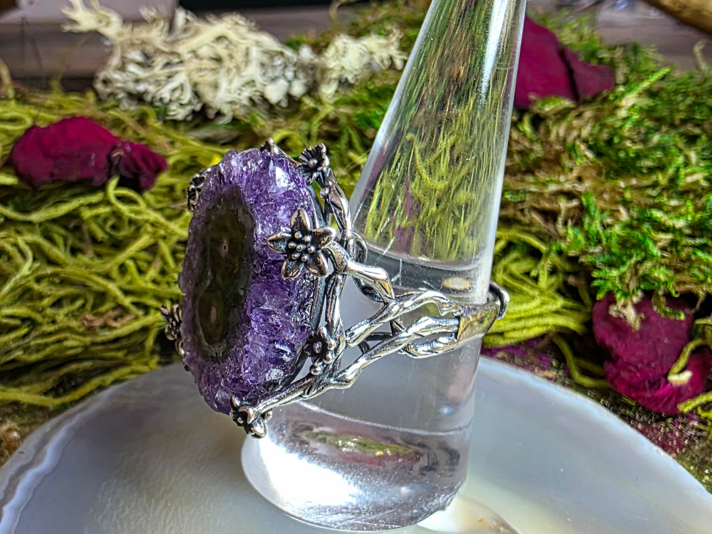 Amethyst Stalactite Ring C