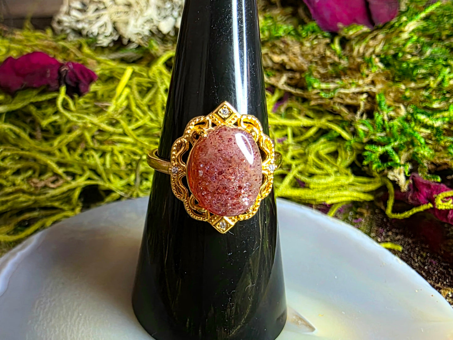 Golden Strawberry Fancy Ring