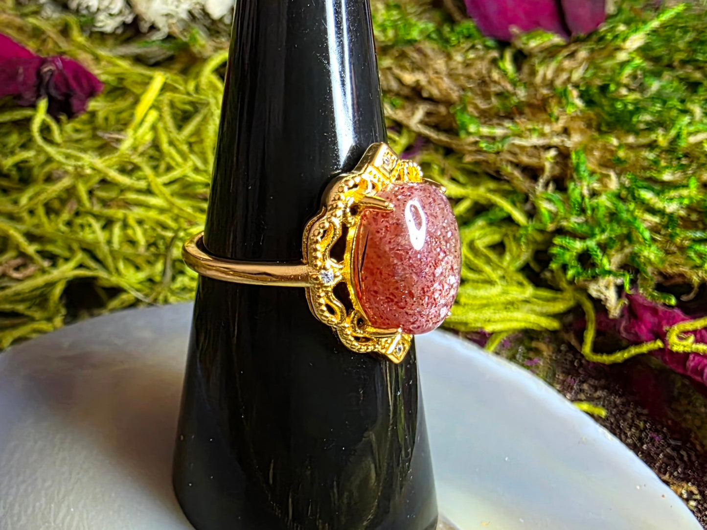 Golden Strawberry Fancy Ring
