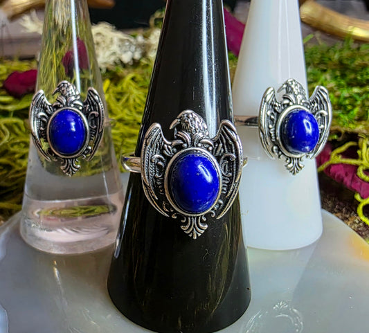 Lapis Lazuli Eagle Ring