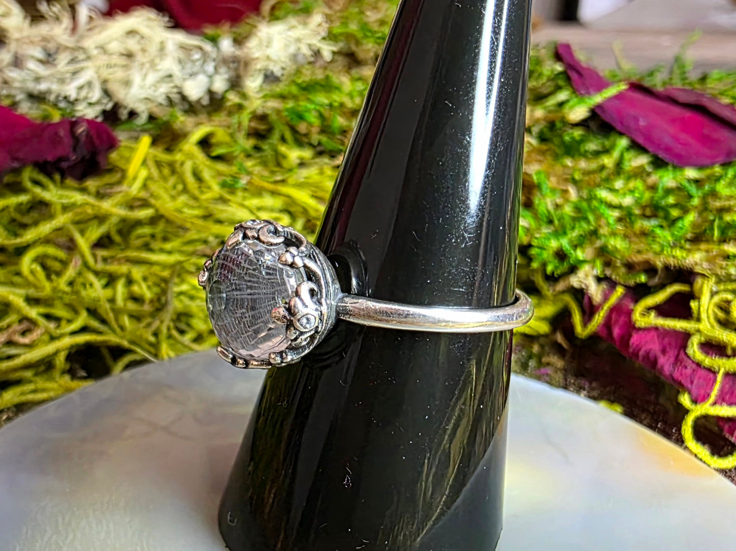 Devil's Eye Clear Quartz Ring B