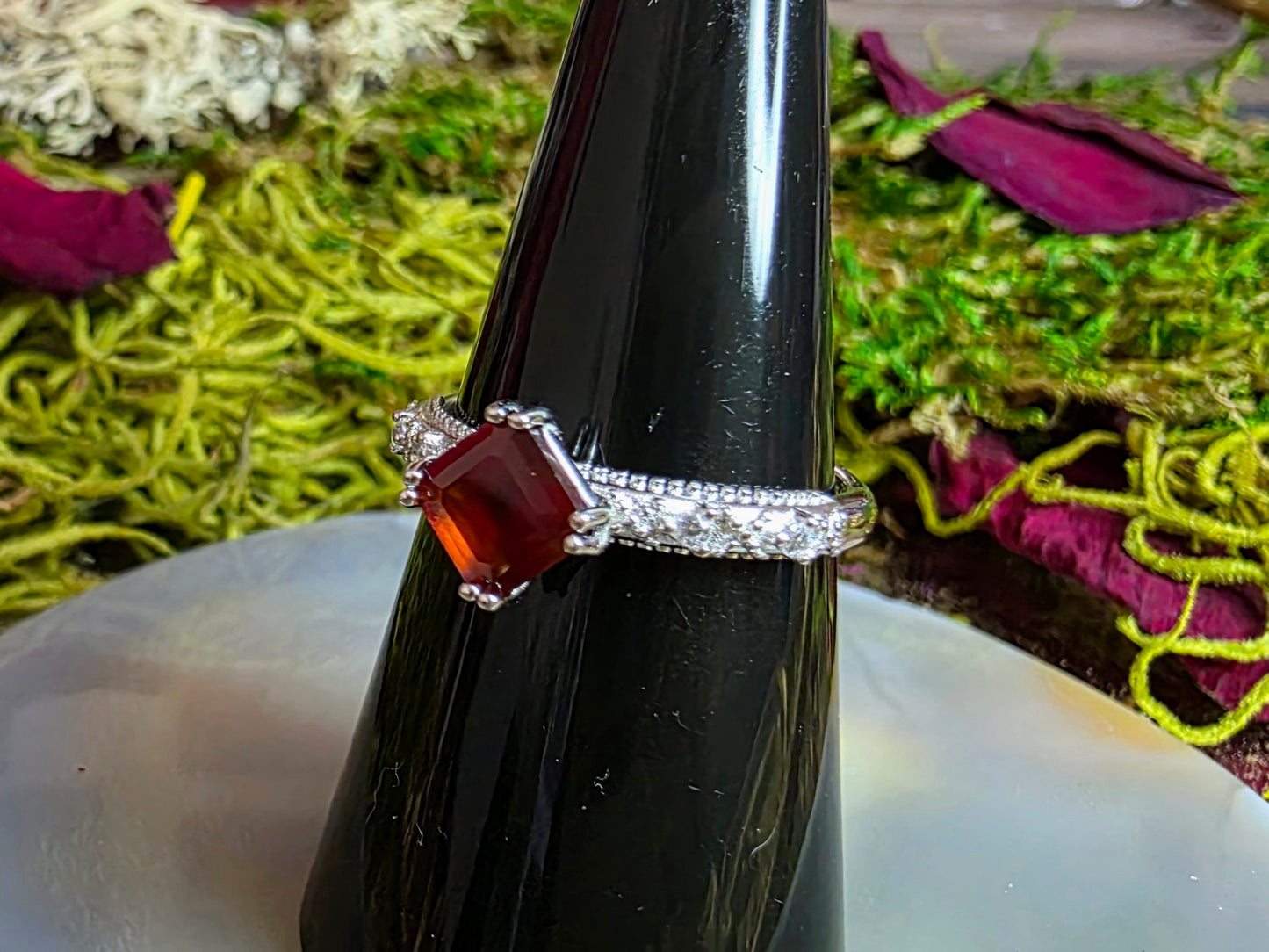 Blood Red Garnet Ring