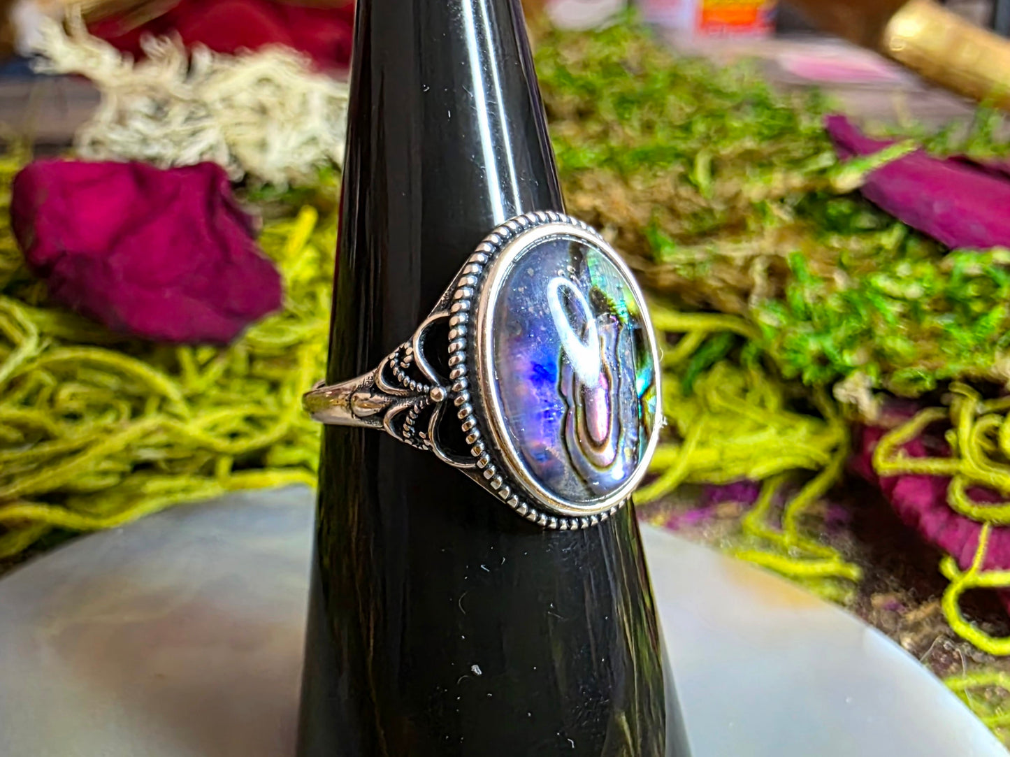 Abalone Shell Ring