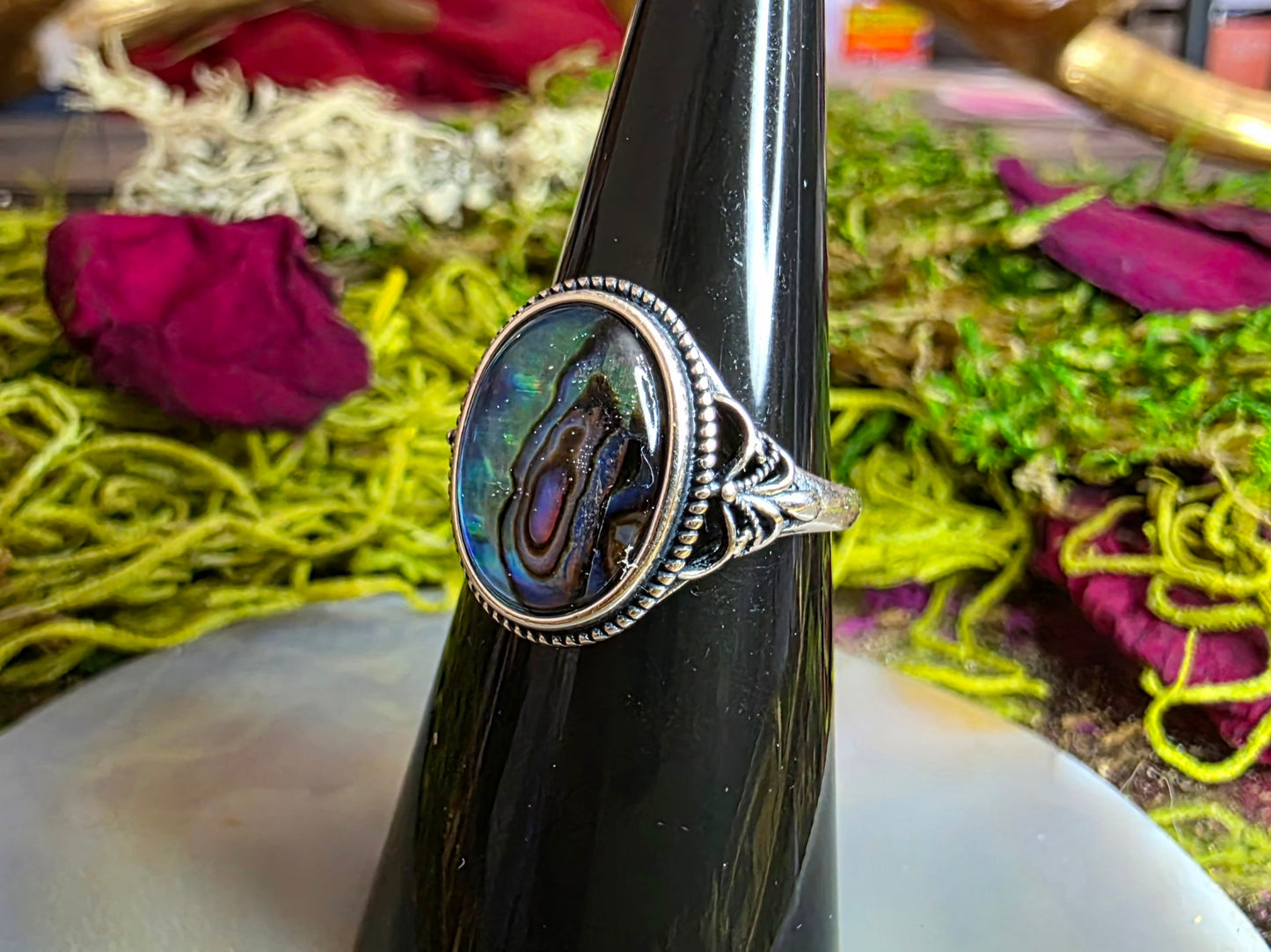 Abalone Shell Ring