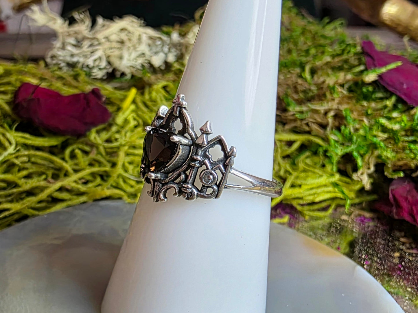 Smokey Quartz Cathedrial Ring
