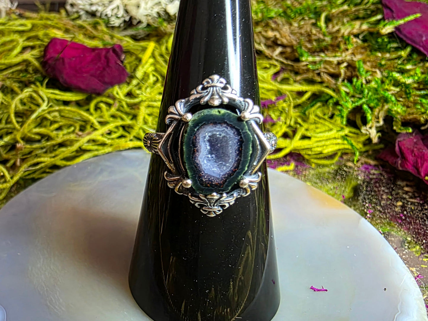 Black Geode Ring A