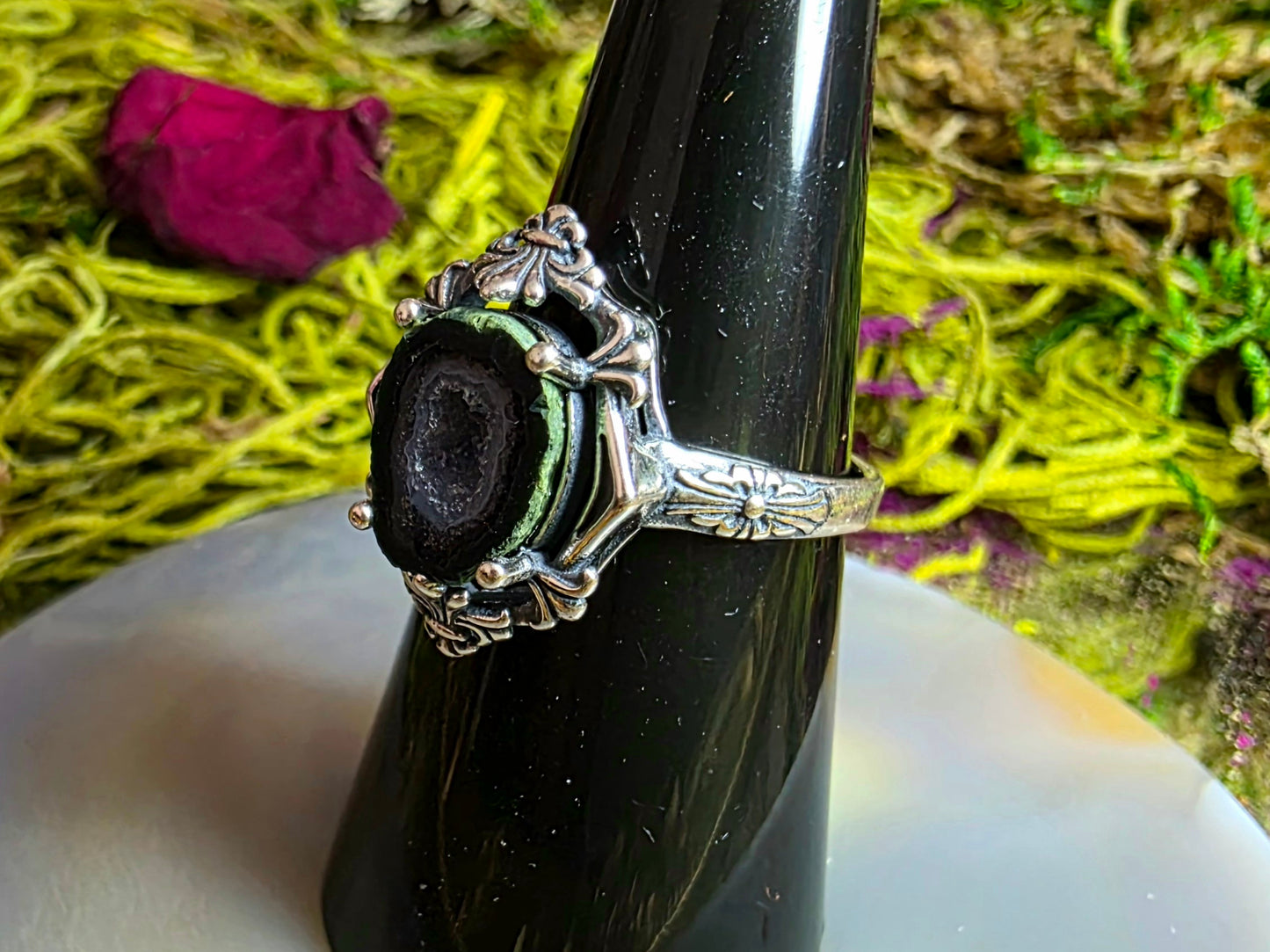 Black Geode Ring A