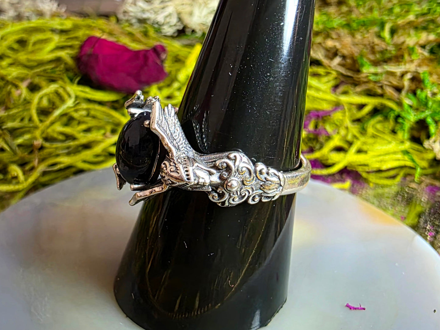 Black Opal Valkyrie Ring