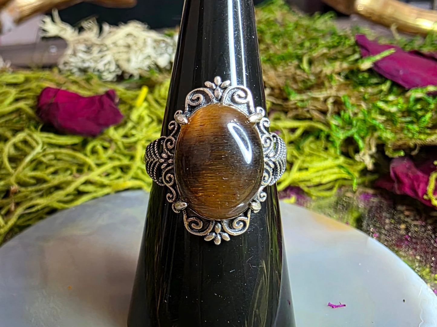 Black Sunstone Ring