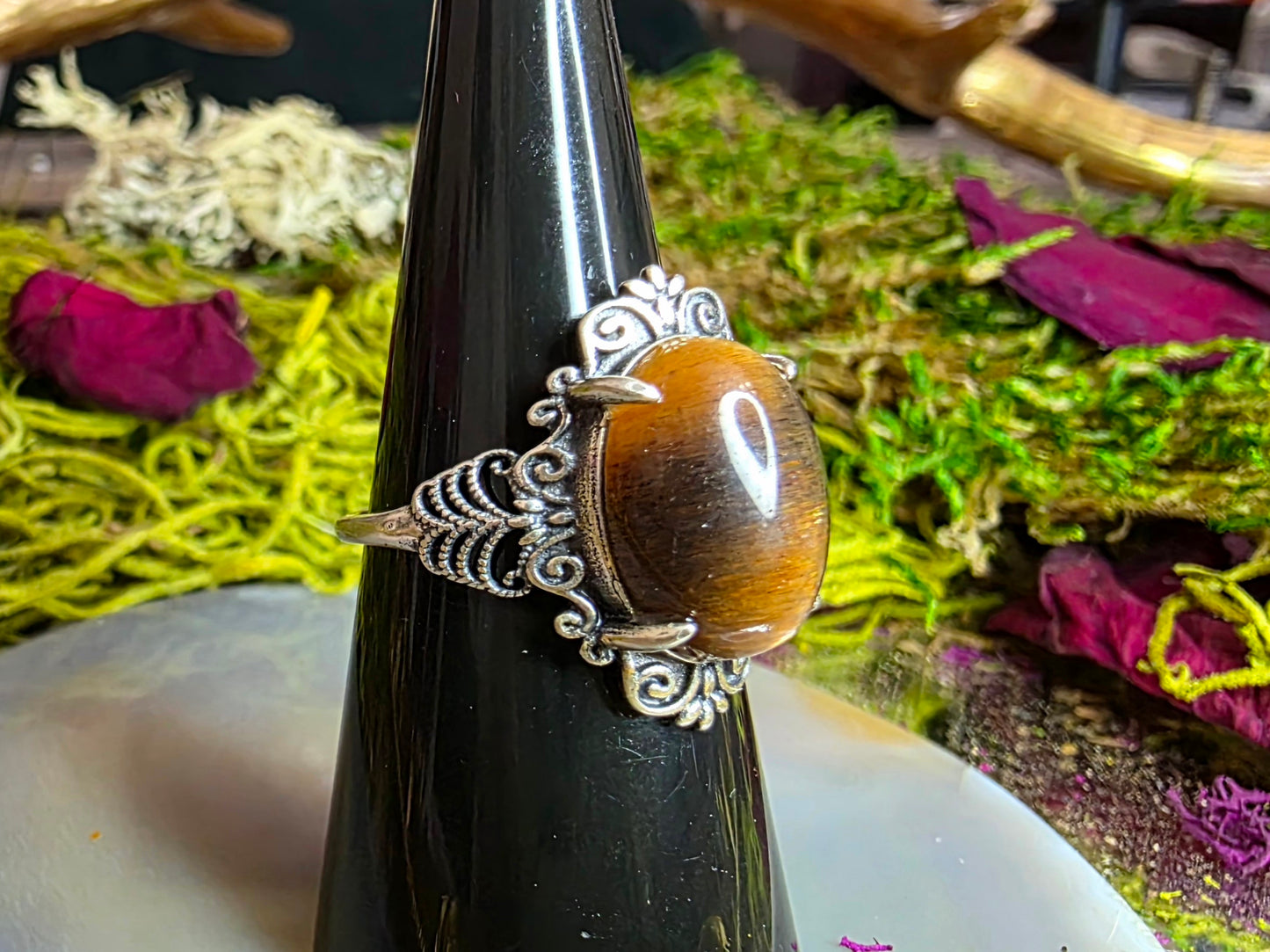 Black Sunstone Ring