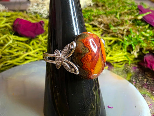 Mixed Color Agate Ring C