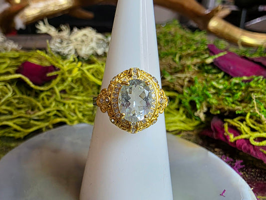 9mm Aquamarine Ring