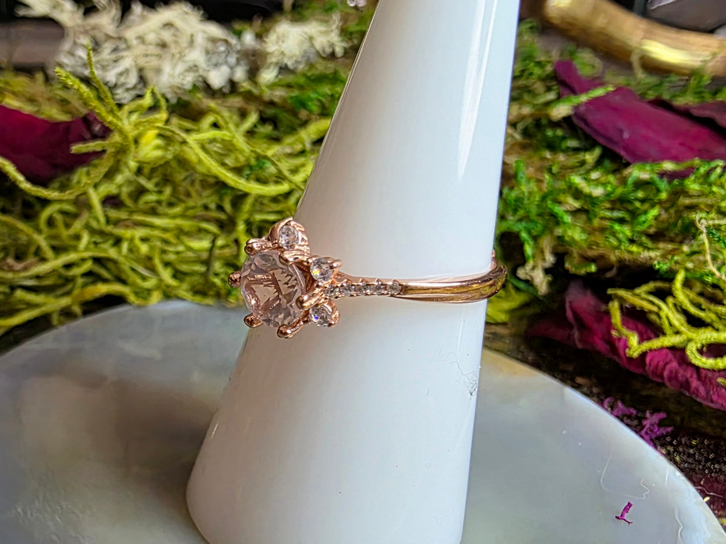 Rose Quartz Rose Gold Ring A