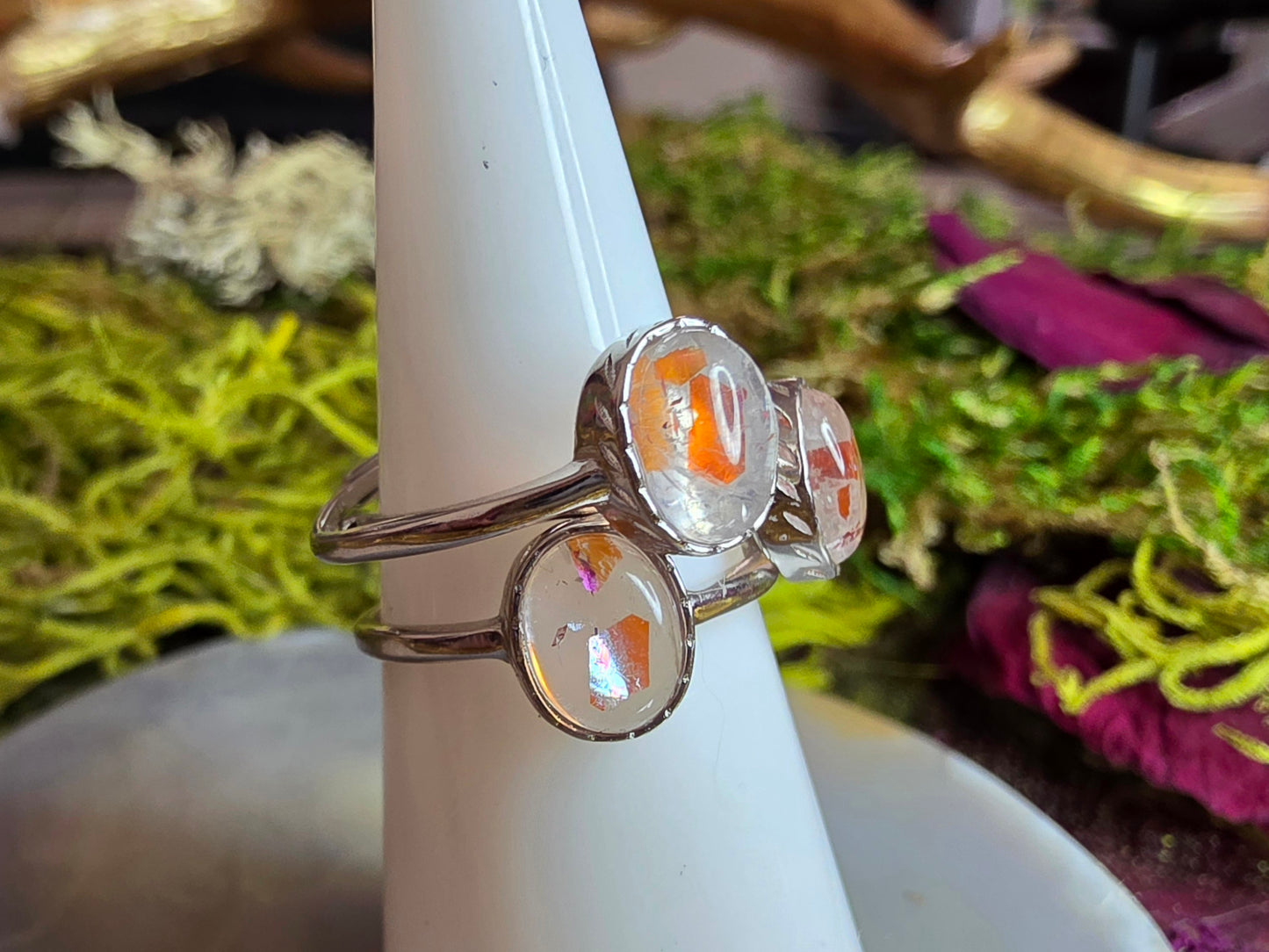 Mica in Quartz Ring