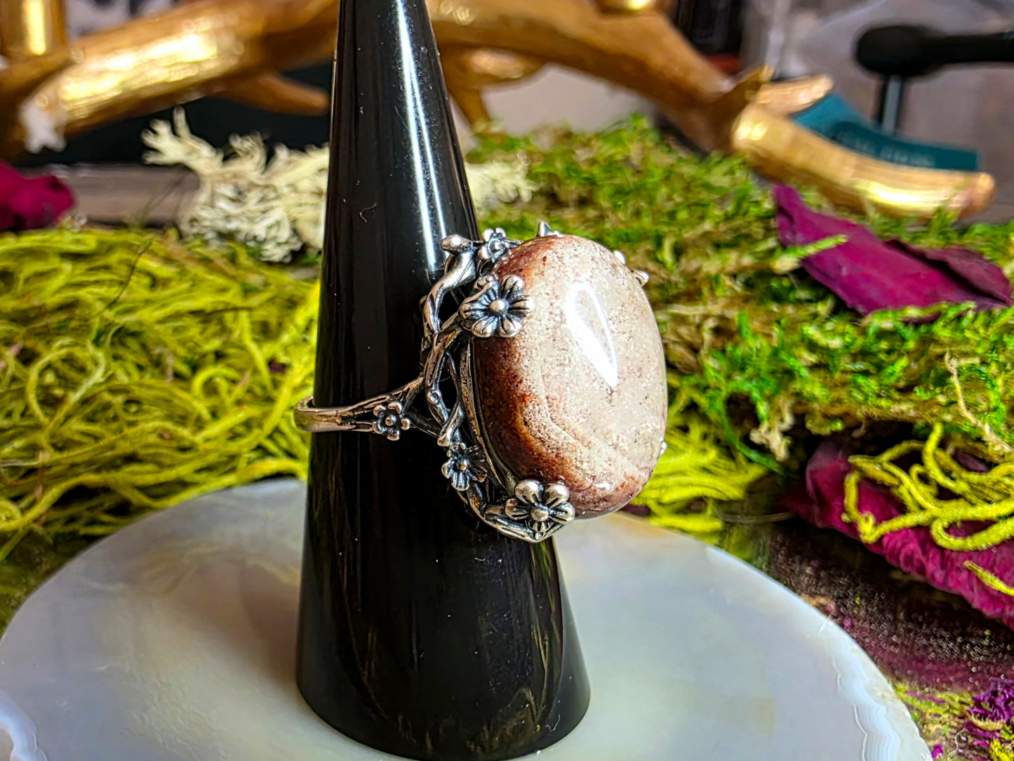 Large White Garden Quartz Ring