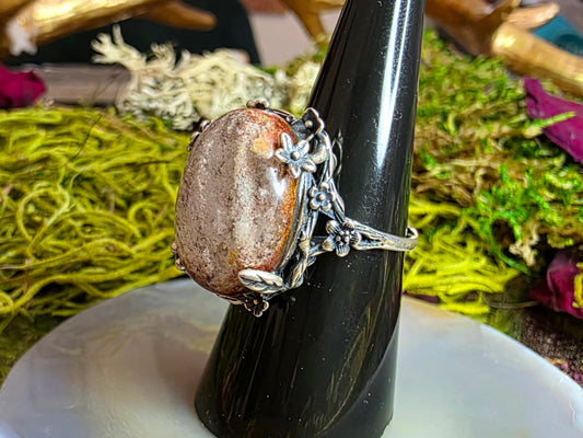 Large White Garden Quartz Ring