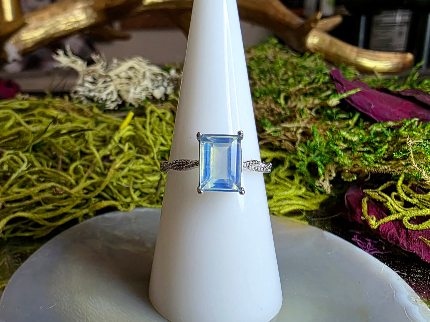Aquamarine Baguette Ring