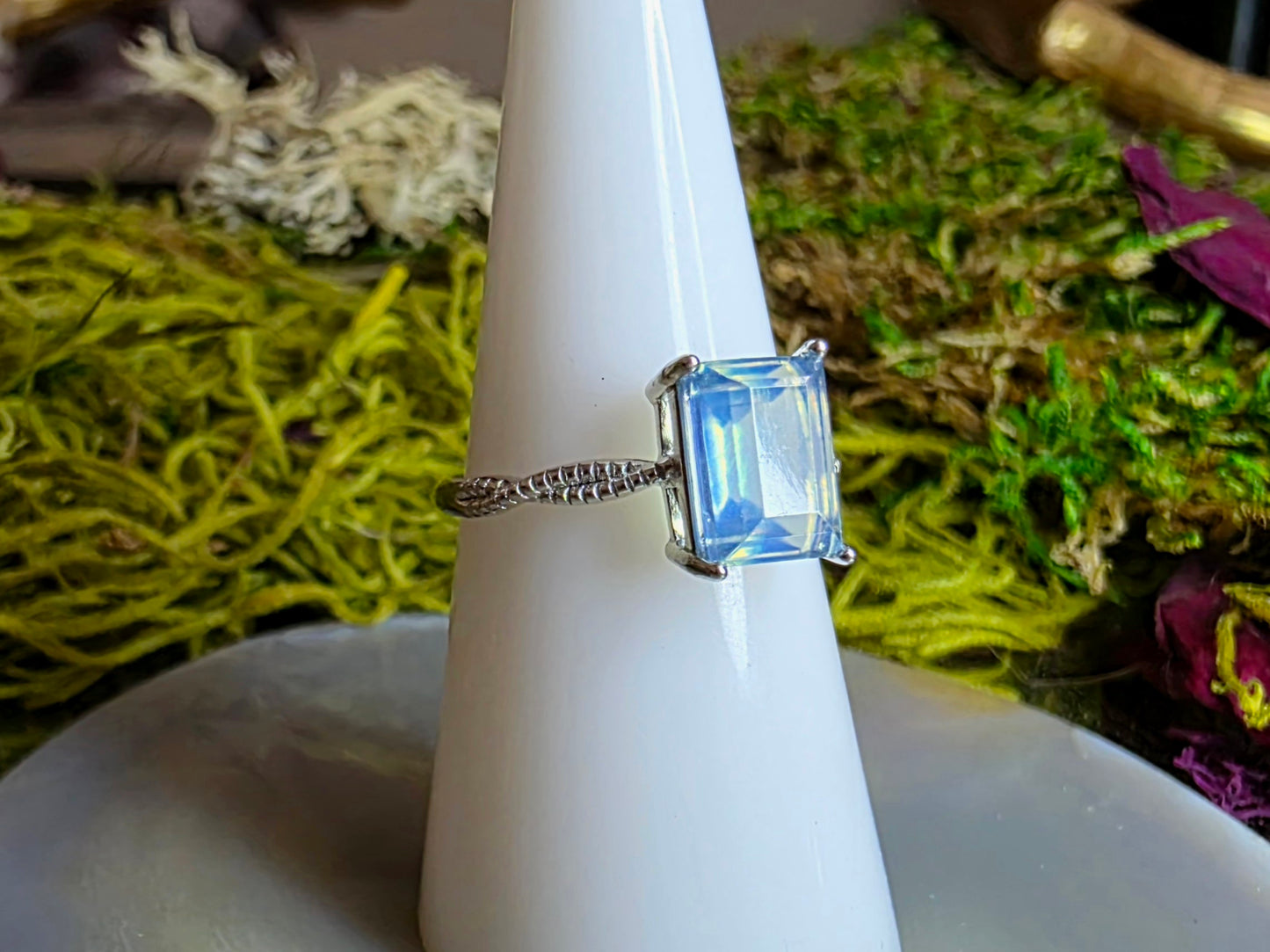 Aquamarine Baguette Ring