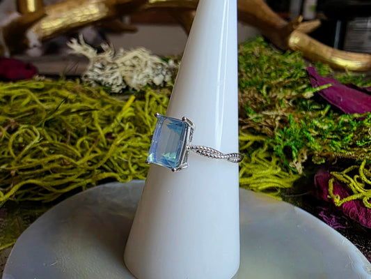 Aquamarine Baguette Ring