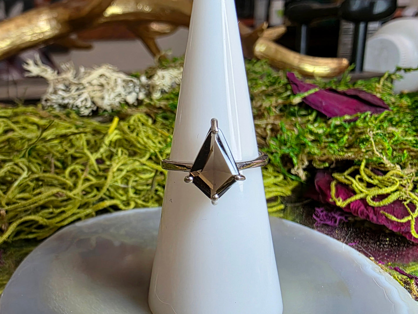 Smokey Quartz Kite Ring