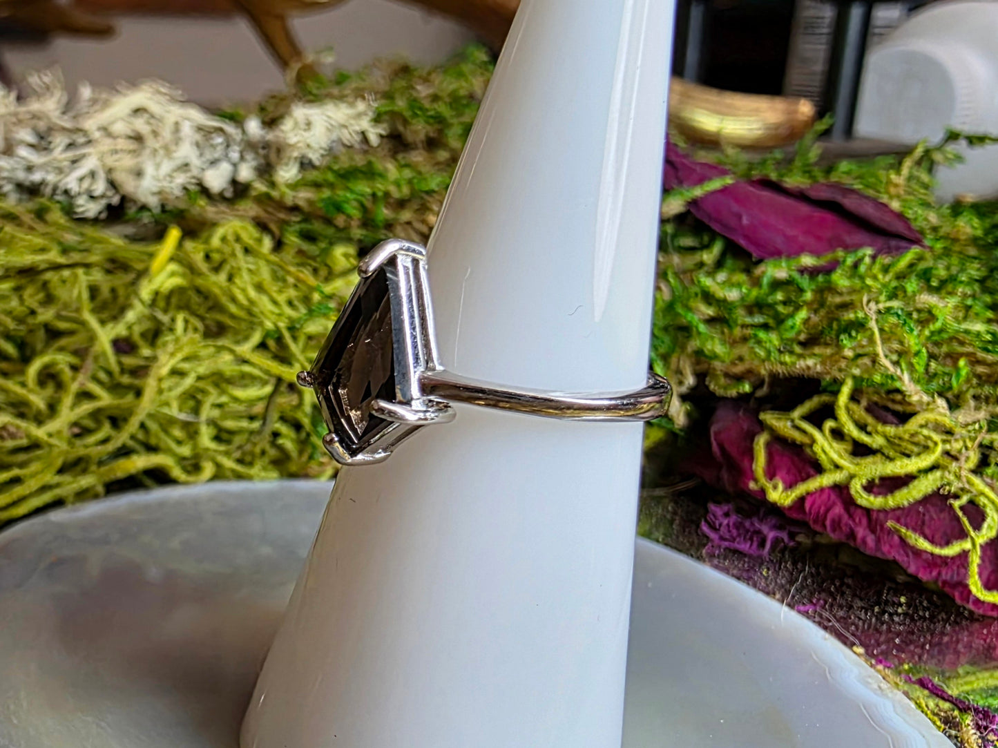 Smokey Quartz Kite Ring
