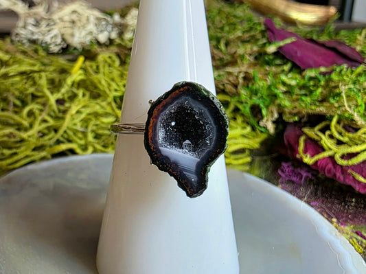 Black Geode Ring B