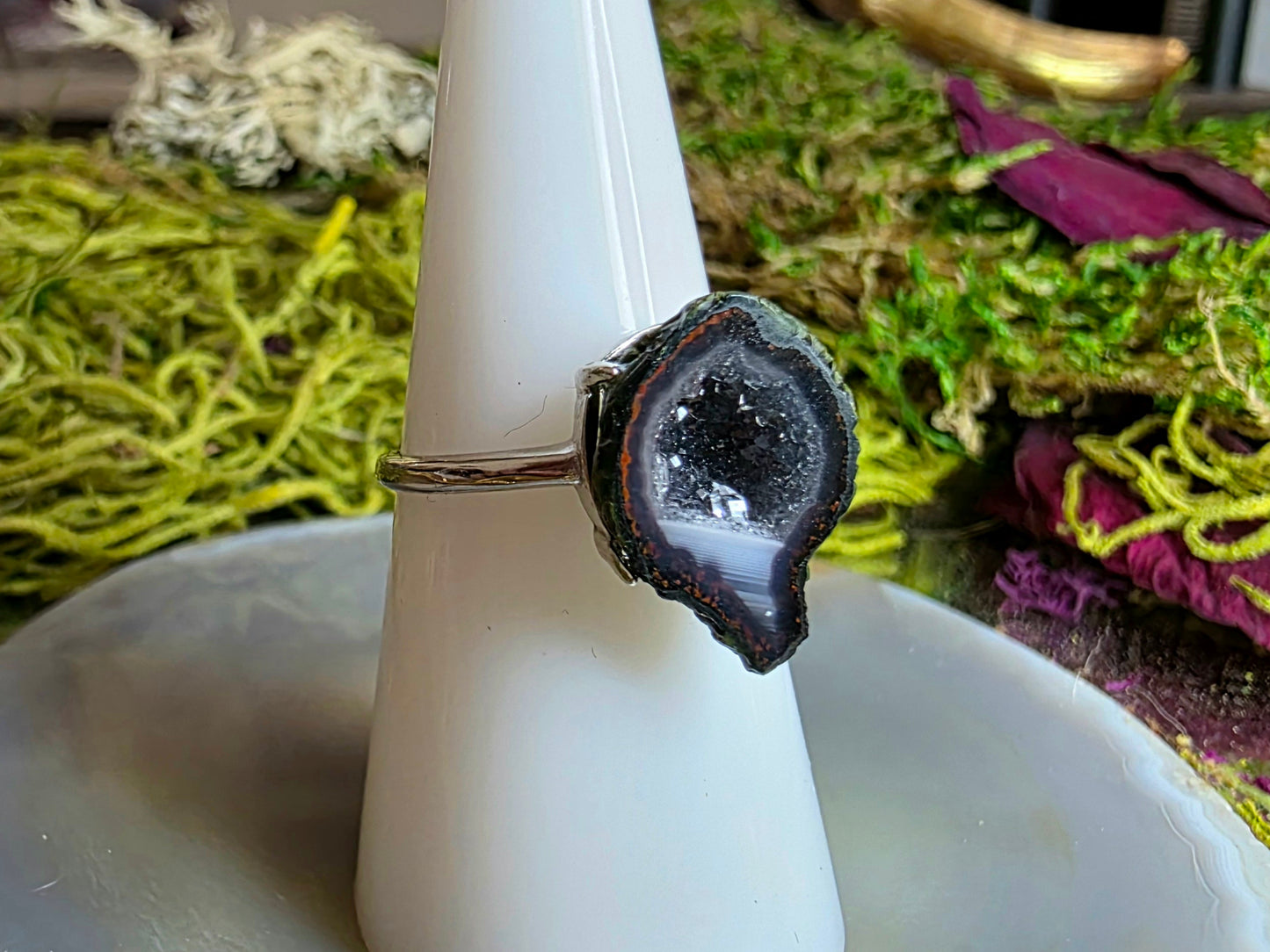 Black Geode Ring B