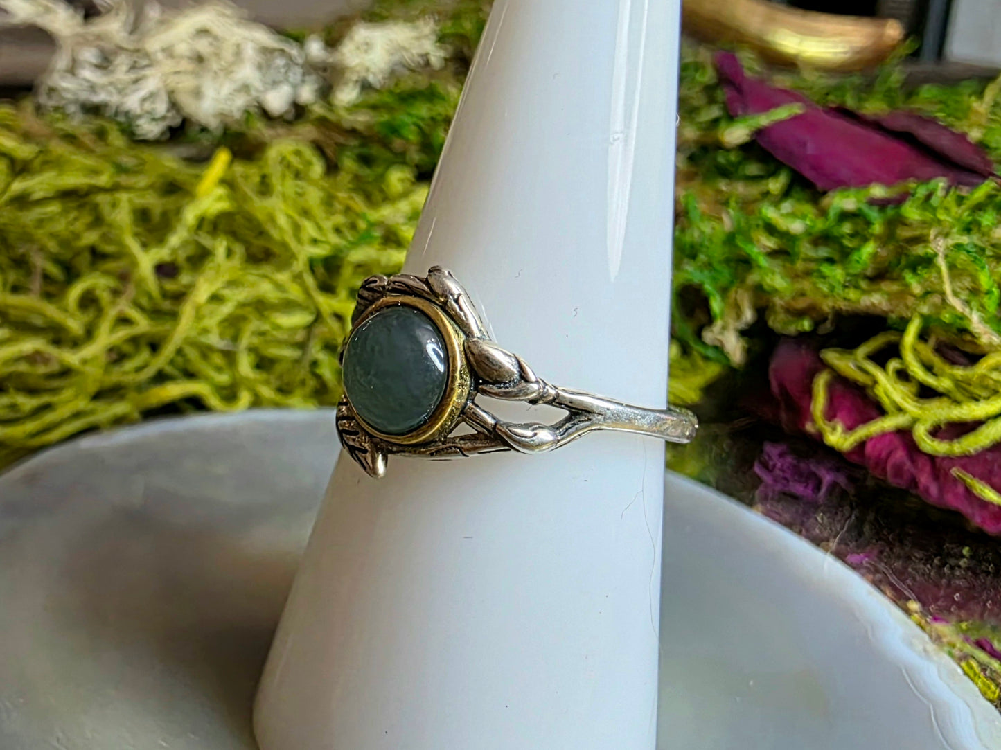 Blue Water Jadeite Ring