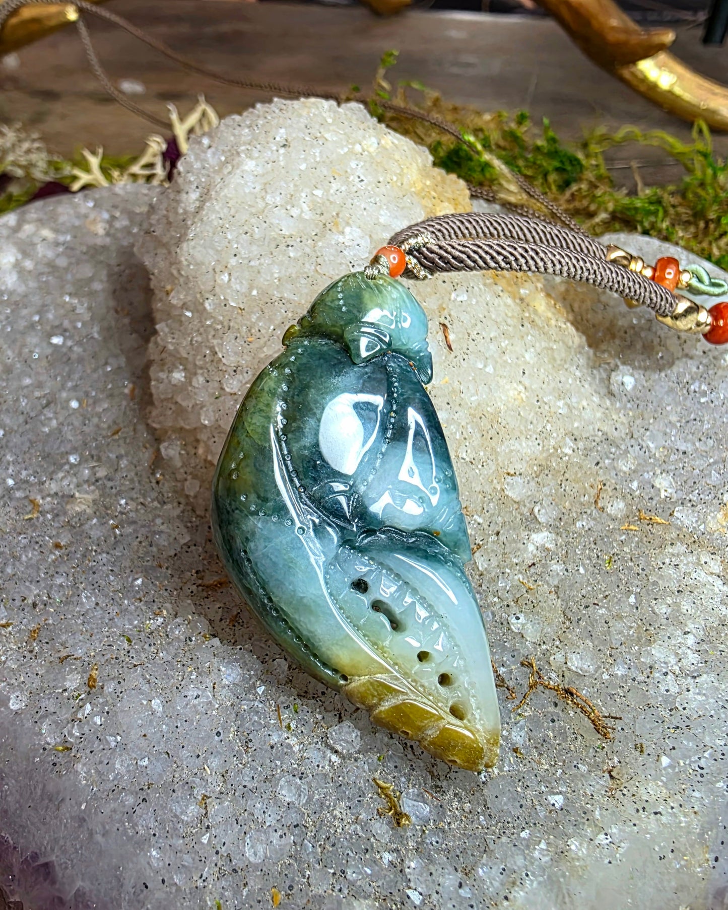 Jade Claw Pendant Necklace