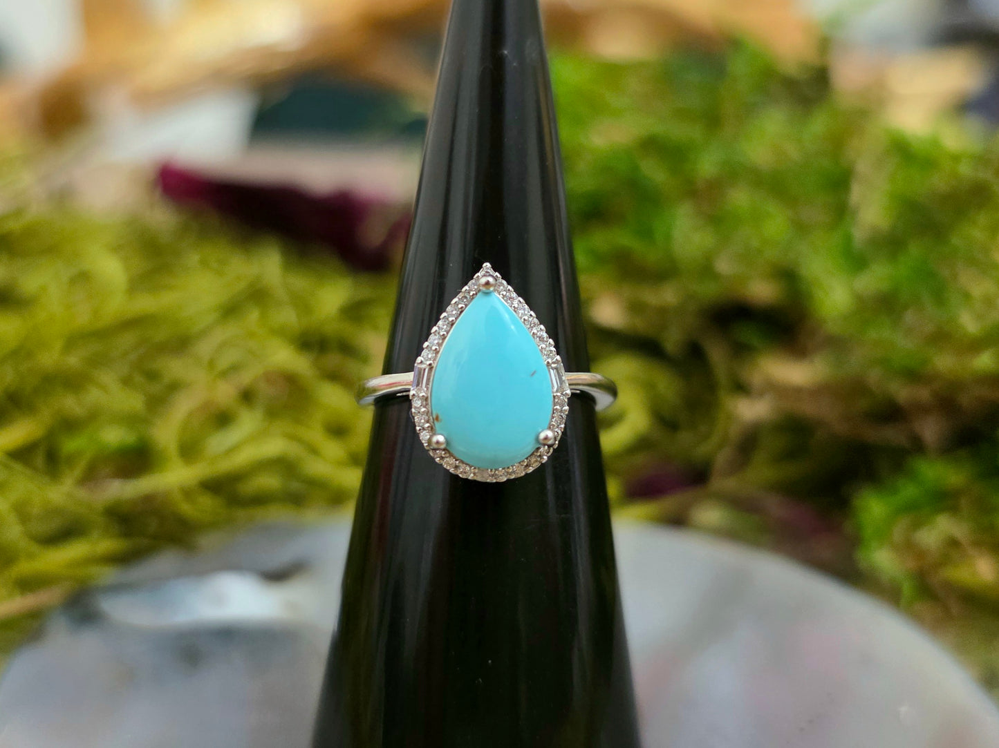 Turquoise Teardrop Ring B