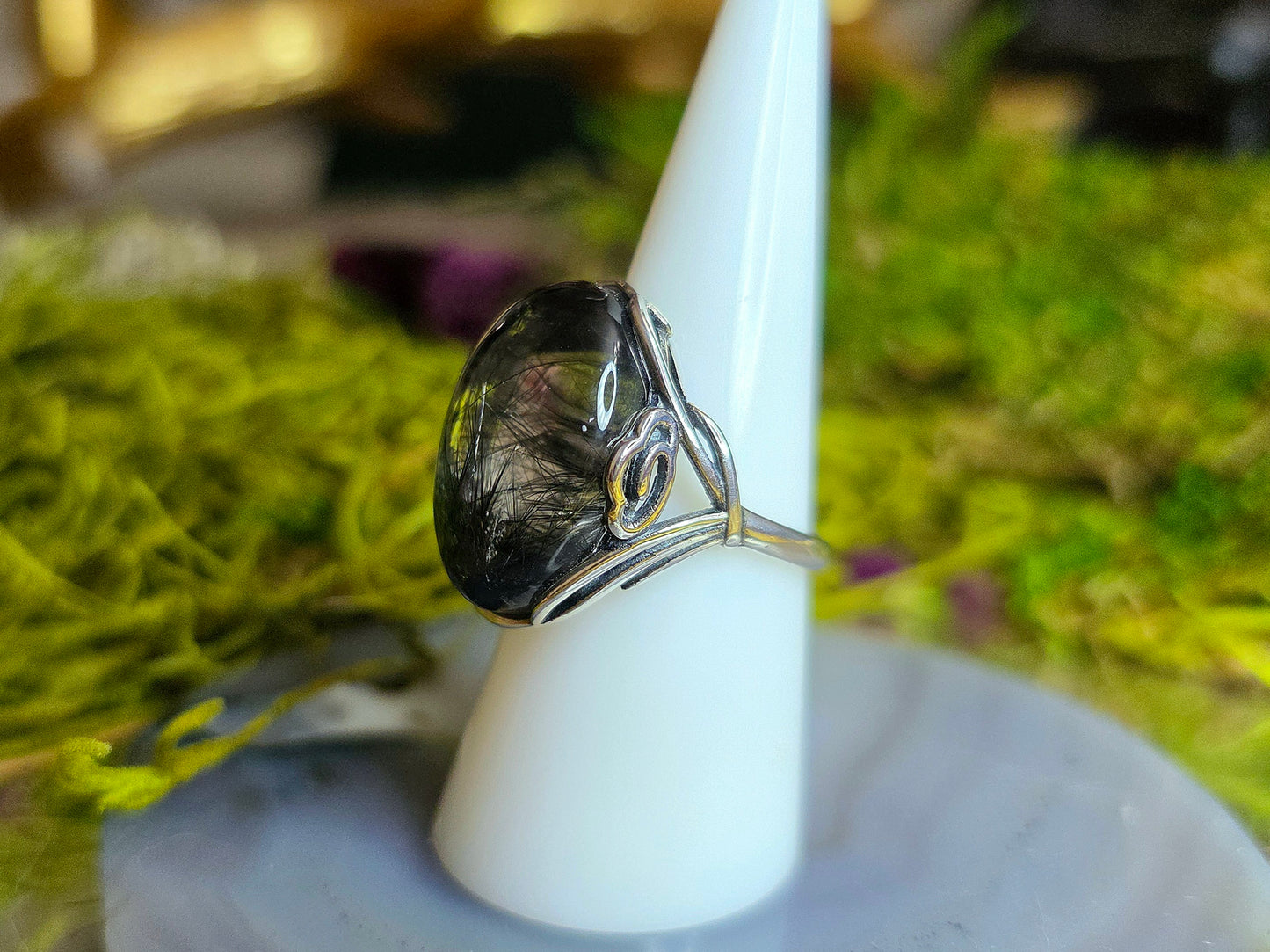 High Quality Black Rutile Ring B