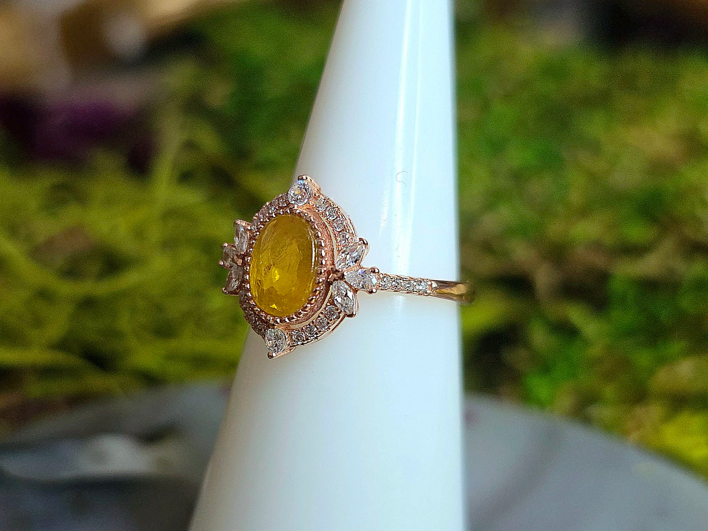 Yellow Sapphire Rose Gold Ring