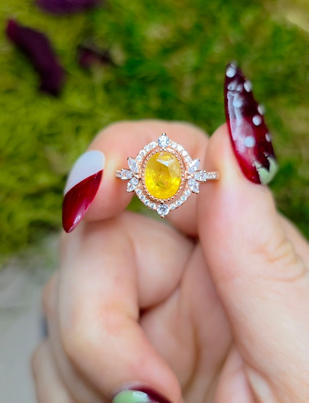 Yellow Sapphire Rose Gold Ring