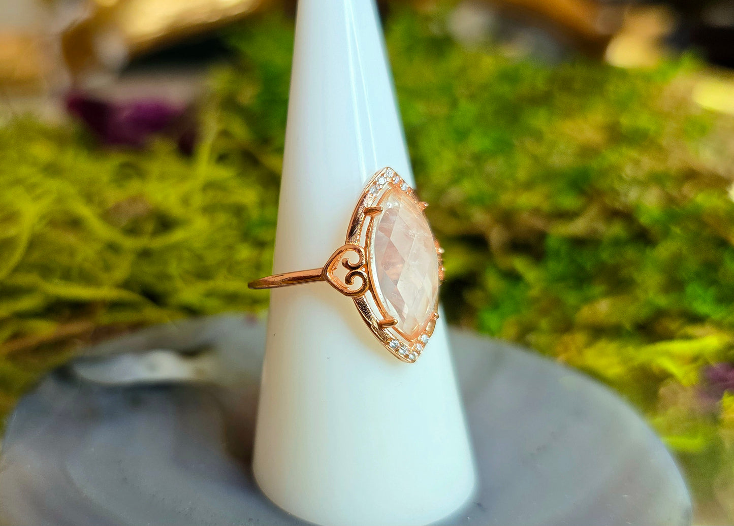 Rose Quartz Rose Gold Ring C