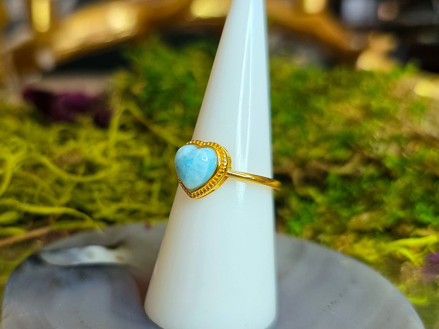 Larimar Heart Ring