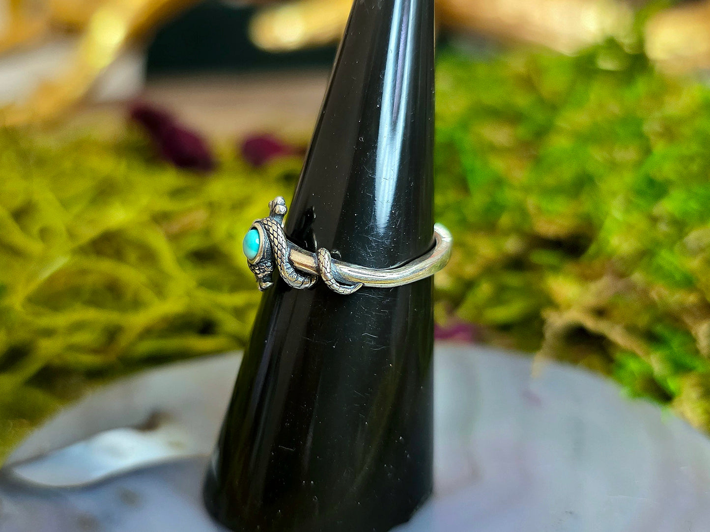 Turquoise Snake Ring
