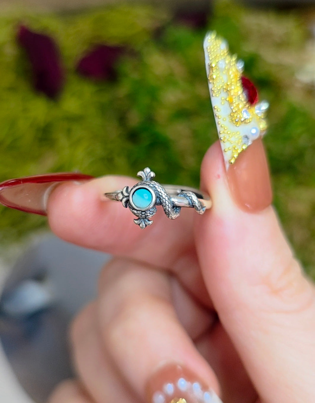 Turquoise Snake Ring