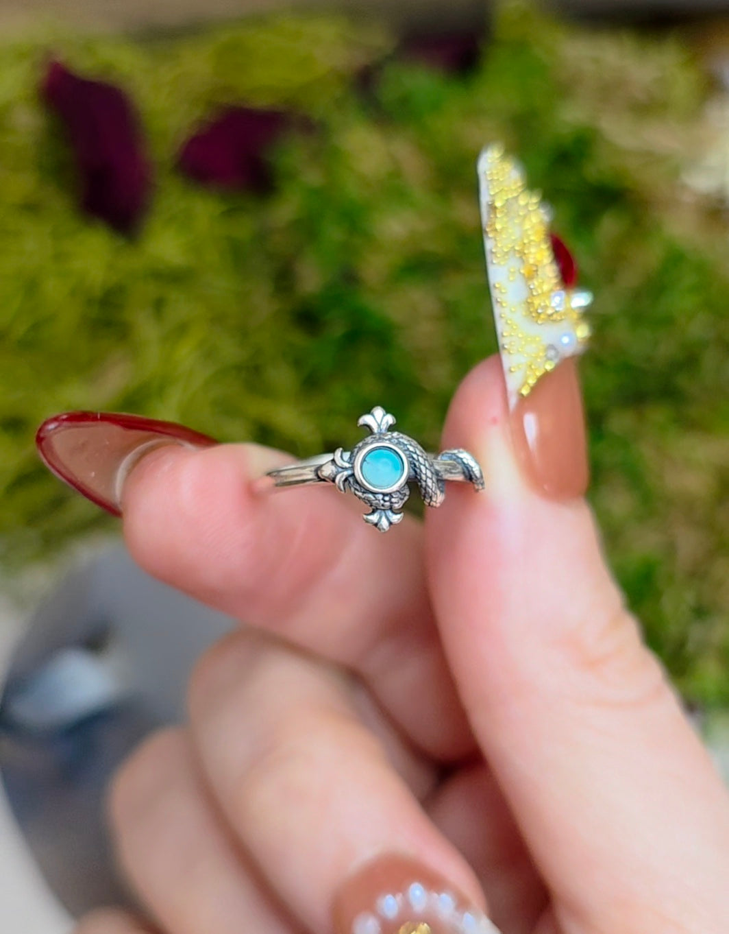 Turquoise Snake Ring