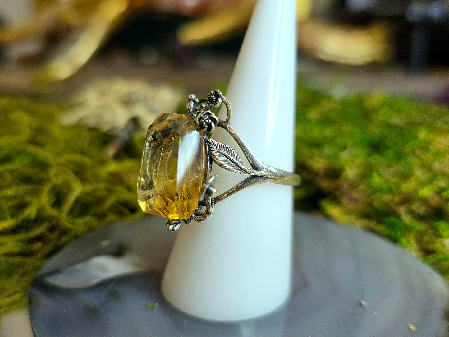 Citrine with Hollandite Ring B