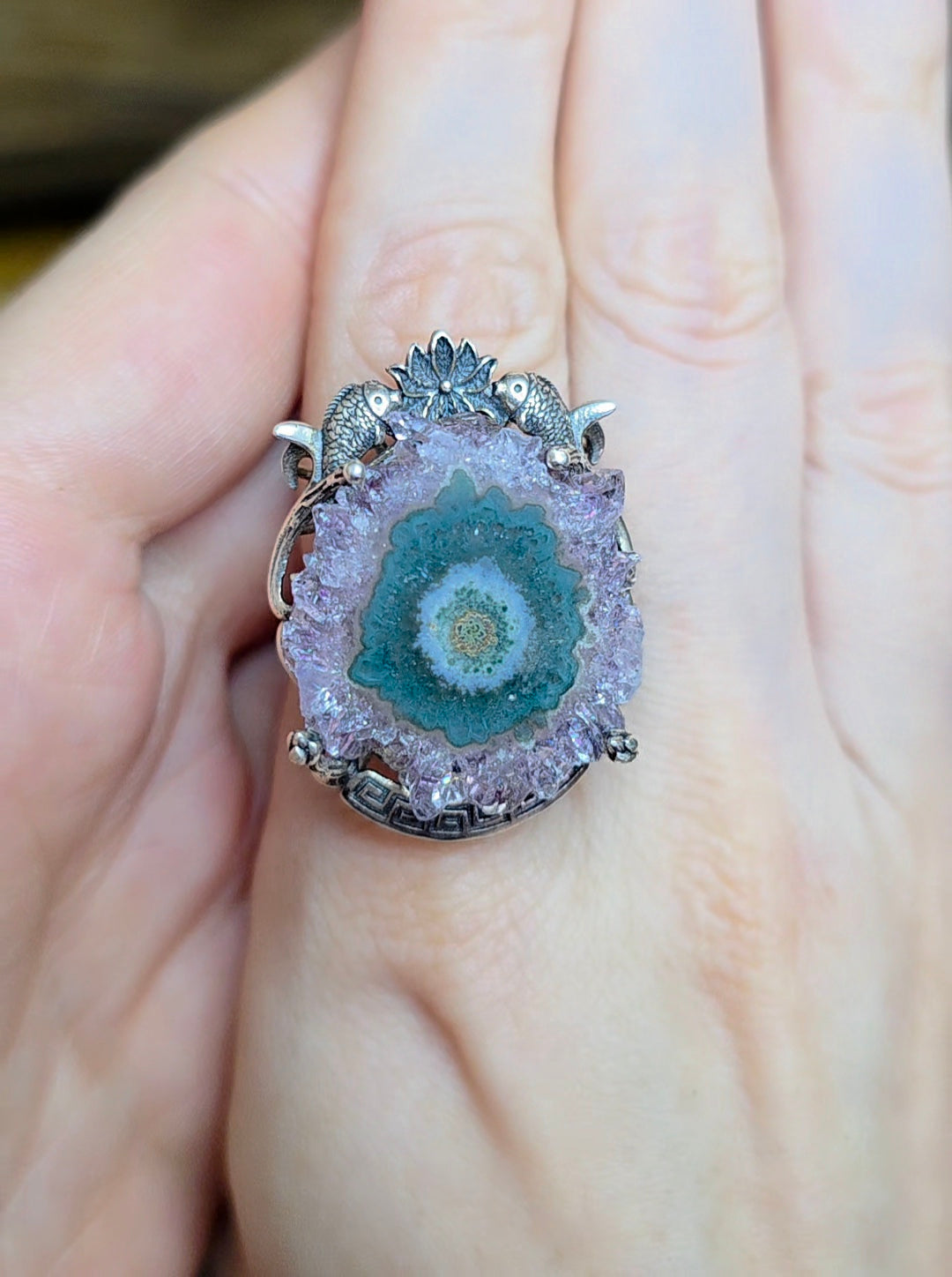 Amethyst Stalactite Ring E